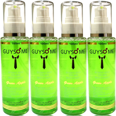 

GUYSOME Green Apple Flavor Men's Intimate Hygiene Wash (Pack of 4)(400 ml, Pack of 4)
