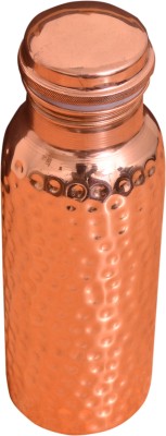 Indian Art Jointless Hammered Touch Copper Water Bottle , Pure Copper Water Bottle , Travelling Purpose, Yoga Ayurveda Healing Copper Water Bottle , Perfect for Home, Yoga, Sports & Fitness ( Drinkware & Tableware ) 600ml 1000 ml Bottle(Pack of 1, Brown, Copper)