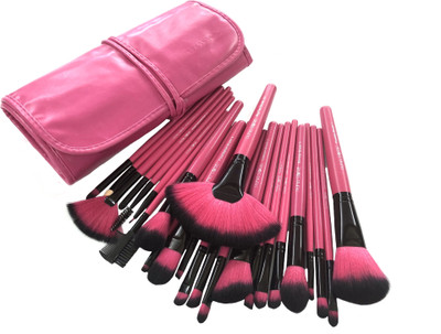 Puna Store 24 Piece Makeup Brush Set (Pink)(Pack of 24)