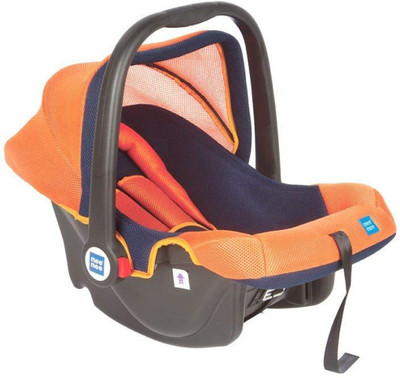 

MeeMee Baby Car Seat Cum Carry Cot with Thick Cushioned Seat Forward Facing Car Seat(Orange, Blue), Blue;orange