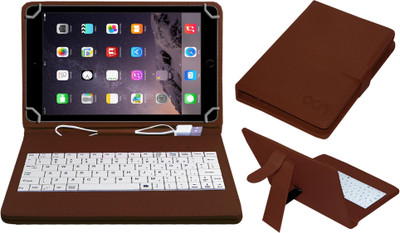 ACM Keyboard Case for Apple iPad Air 2 9.7 inch(Brown, Cases with Holder)