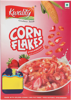 Kwality Corn Flakes Strawberry(250 g, Box)