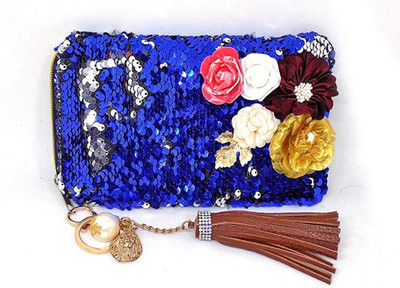 

INAAYA Casual, Party Blue Clutch