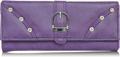 

Aisna Women Purple Artificial Leather Wallet(6 Card Slots)