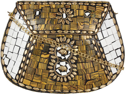 

Anekaant Casual, Party Gold Clutch