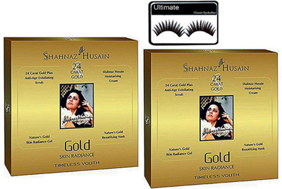 

Ultimate Of Eyelashes, Shahnaz Hussain Skin Radiance 24 Carat Gold Facial Kit Set Of 2(Set of 3)