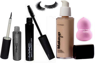

Pro longwear combo Eyelasehs,Haute&Naughty Liquid Mascara,Makeup Fond De Teint Foundation,Sponge Puff,Liquid Eyeliner Crystal Sparkle Glitter Waterproof Makeup Cosmetic(Set of 5)