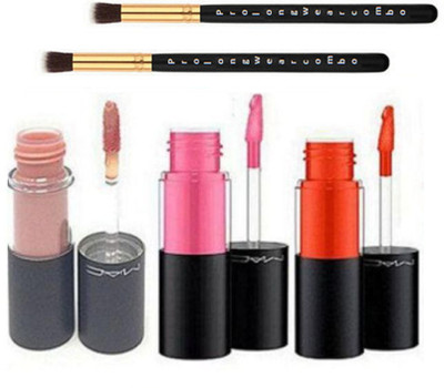 

Pro longwear combo Makeup Brush2,Versicolor Stain Encre A' Lip Gloss Liquid Pack Of 3(Set of 5)
