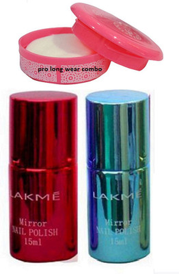 

Pro longwear combo nail remover with mirror nail polish (pack of 2 )(Set of 3)