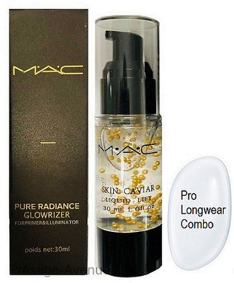 

Pro longwear combo Silicon Puff,Mac Pure Radiance Glowrizer Face Primer Gel(Set of 2)