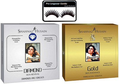 Pro longwear combo Eyelashes, Shahnaz Hussain Skin Revival Facial Kit With Skin Radiance Kit Set Of 2(Set of 3)