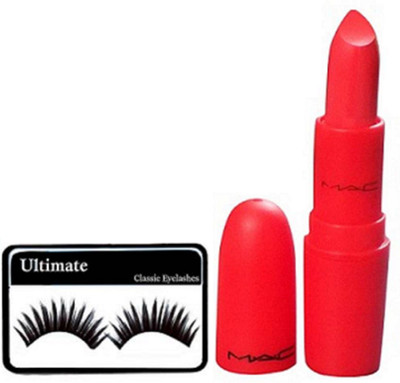 

Ultimate eyelashes & mac giambattista valli Matte Finish All Fired up lipstick(Set of 2)