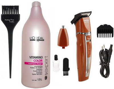 

Pro longwear combo Hair Brush&L'oreal Professional Vatimino Color Shampoo & Nova Electrick And Beard Trimmer(Set of 3)