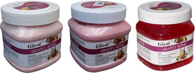 

Glow Right GRAPES & WINE FACIAL SET M2(Set of 3)