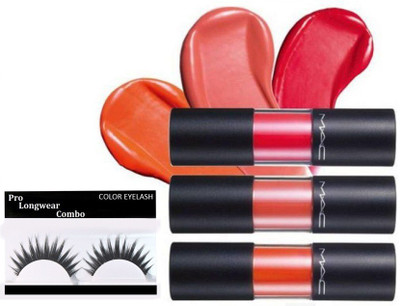 

Pro longwear combo eyelashes ,mac versicolour stain Encre A levres set of 3(Set of 4)