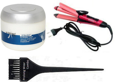

Pro longwear combo Hair Brush,L'Oreal Professionnel Xtenso Care for Straightened Hair Masque 196g With Nova NHC 2in1 Hair Straightener(Set of 3)