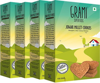 

Grami Superfoods Jowar millet cookies (Pack of 4), 600g(600 g, Pack of 4)