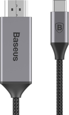 

baseus CATSY-0G HDMI Cable(Compatible with PHONES TO PROJECTORS, MACBOOKS TO PROJECTORS, Black)