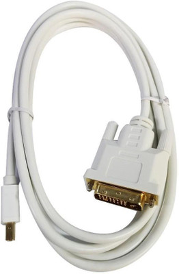 

LipiWorld Mini Display Port DP Male to DVI Male Adapter Cable Cord for Laptop TV Video Cable(Compatible with HDTV, White)
