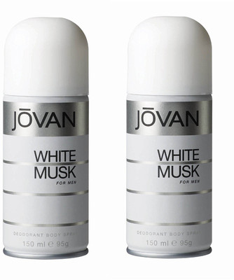 

Jovan White Musk Deodorant Body Spray For Men 150ML Each (Pack of 2) Deodorant Spray - For Men(300 ml, Pack of 2)