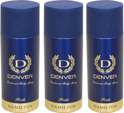 Denver PRIDE Body Spray - For Men(495 ml, Pack of 3)