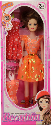 

Krireen Beautiful Glamour Girl Doll(Orange)