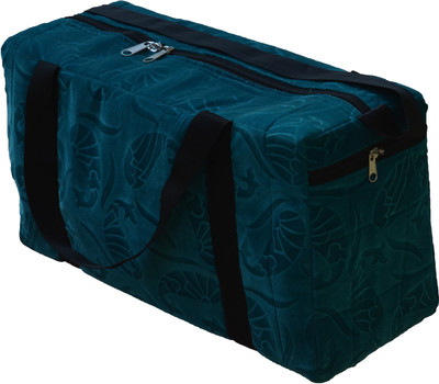

Artvalleys (Expandable) blue printed,17 litre, highly durable, velvet duffel comfortable travel bag Travel Duffel Bag(Blue)