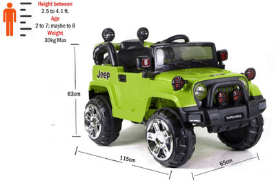 

INDO OVERSEAS jeep Jeep Battery Operated Ride On(Green)