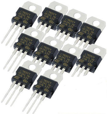 

KitsGuru 10 x LM7805 7805 Positive Voltage Regulator IC - 5 Volt 1 Ampere Electronic Components Electronic Hobby Kit