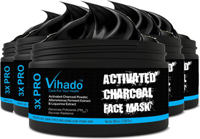 

VIHADO FMCG Activated Charcoal Purifying Black Peel Off Face Mask - 100 ml (Pack of 5)(100 ml)