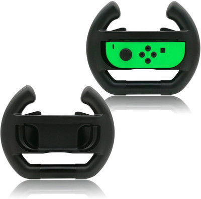 

Tobo Steering Wheel for Switch Joy-Con Controller, FastSnail Steering Wheel for Joycons (Set of 2) Blue and black Gaming Accessory Kit(Black, For PC)