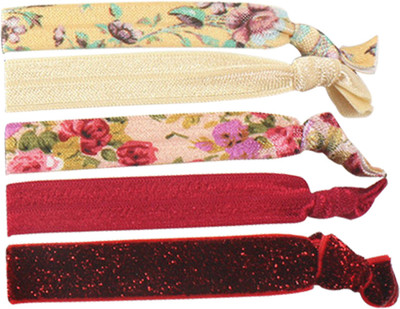 

Young & Forever 5X no-crease elastic Hair Band(Red, Multicolor)