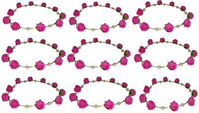 

CHINK Combo of Pink Floral Tiara Head Band(Pink)