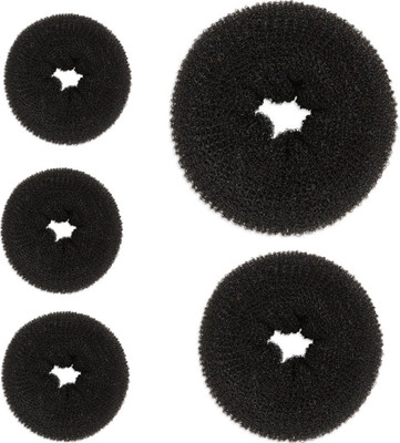

JAMPAK Hair Donut Bun Maker / Hair Aaccessories Set of 5 pcs Bun(Black)