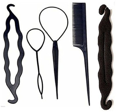 Confidence Professional Braids Tools / Hair Styling Kits For Women Set Of 5 Hair Accessories Set Hair Accessory Set(Black)