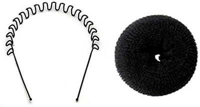 

NERR hair bun donut+hair band Hair Accessory Set(Black)