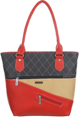 Alliya Shoulder Bag(Black, Red)
