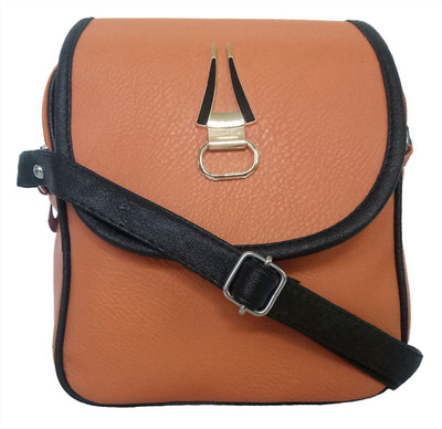 

Meraki Sasha Sling Bag(Brown, Black), Black;brown