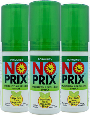 

BOROLINE'S NOPRIX Your Personal Mosquito Repellent spray- combo pack of 3 x 100 ml spray packs(Pack of 3)