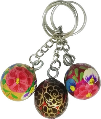 

CraftDarbar Paper Mache Beautiful Design-YB3932 Key Chain