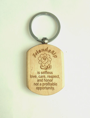 

RobustCube Wooden made Friendship hand made designed Key Chain