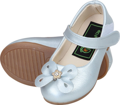 

Buckled Up Girls Velcro Mary Janes(Blue, Metallic blue