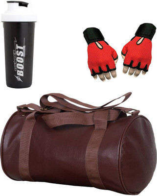 

Vellora High Quality Gym Bag And Gym Glove With Thunder Boost Shaker Wrist Support Combo Gym & Fitness Kit