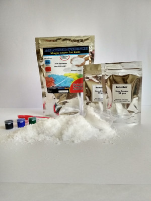 

BucketBolt DIY series Magic snow for kids. Just add water , useful in school projects , games, hobby ideas, decorations. Feels like real snow. For age above 4 years(Multicolor)