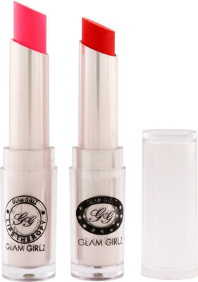 

Glam Girlz Matte Lipstick-Combo(34&02)(neon pink, bright red)