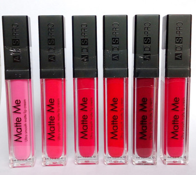 

ADS-PRO Combo Pack True Matte Ultra Smooth Liquid Lipstick ( 6ml )(Multicolor)