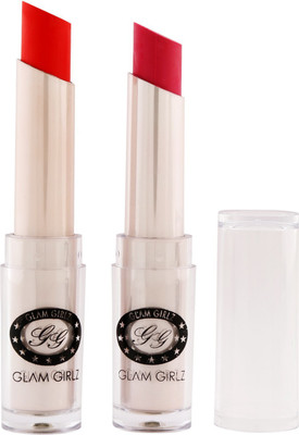 Glam Girlz Matte Lipstick-Combo(01&21)(red, electric pink)