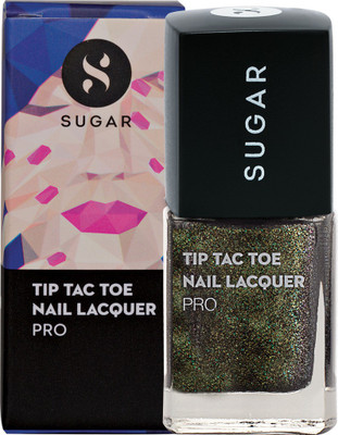 

Sugar Tip Tac Toe Nail Lacquer 075 Golden Green (Seaweed green with shimmer)