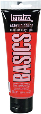

liquitex BASICS Acrylic Paint 4-oz tube, Cadmium Red Deep Hue(Set of 1, Cadmium Red Deep Hue)