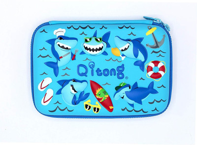 

Shopat7 1 FISH Art Artificial Leather Pencil Box(Set of 1, Blue)